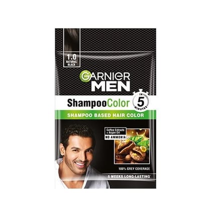 Garnier Men Shampoo Based Natural Black Hair Color 10 MILLI_LITRE