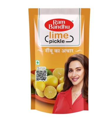 Ram Bandhu Lime Pickle – 200g x 2 Tangy Standy Pouch (Pack of 2) | offers a zesty | bold flavor in every bite | Perfectly crafted for pickle lovers | this pack of 3 keeps you stocked with authentic taste