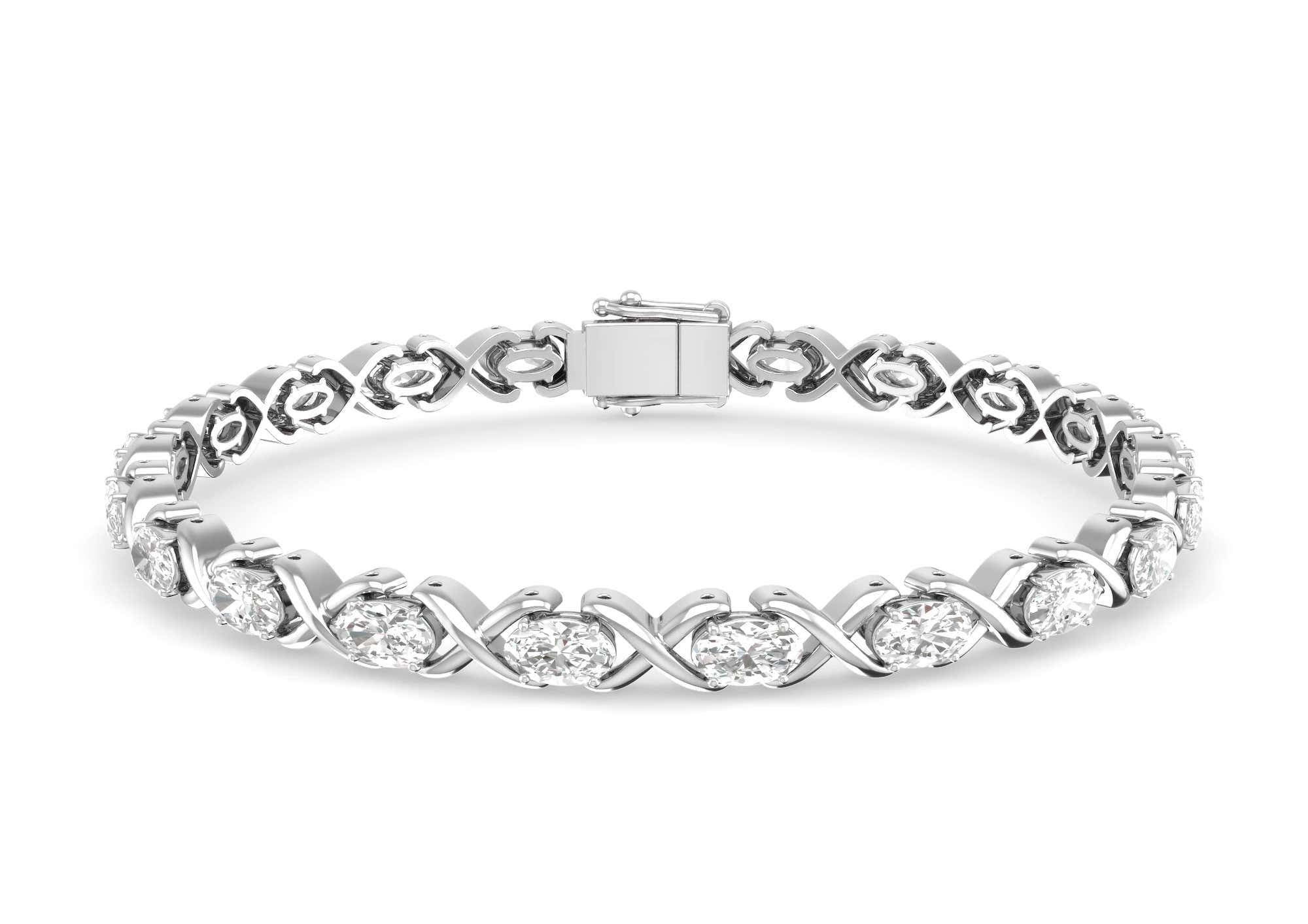 Interlinked Oval Tennis Bracelet