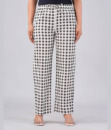 MAUKA - White Cotton Women's Palazzo ( Pack of 1 )