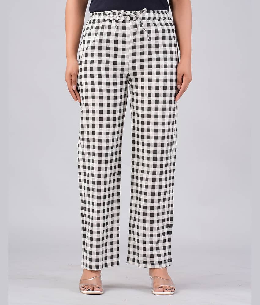 MAUKA - White Cotton Women's Palazzo ( Pack of 1 )