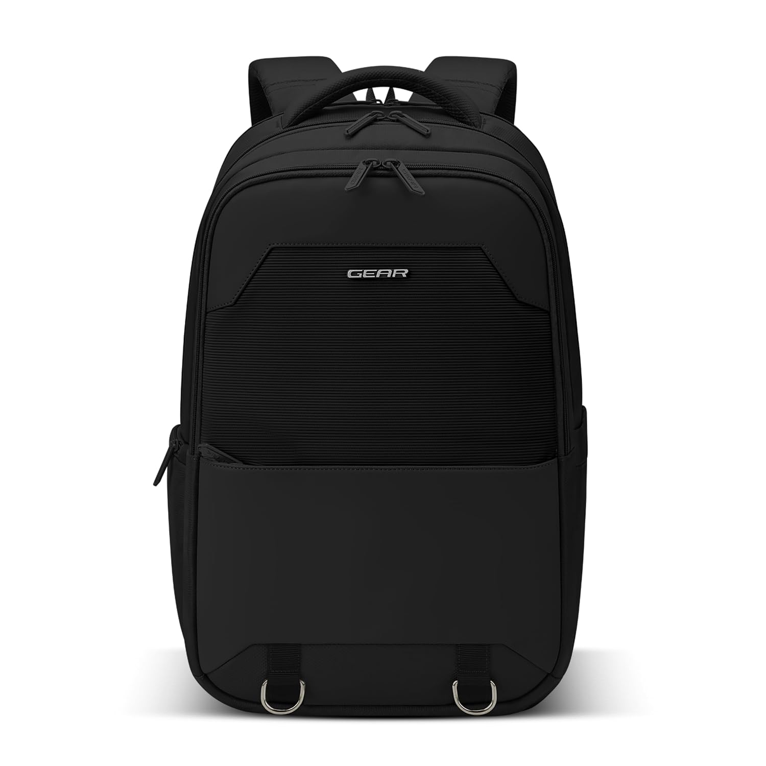 Cooper 18.5"/30L Large Water Resistant Faux Leather Anti Theft Laptop Backpack with Raincover Protection | Travel Backpack | Casual Backpack for Men/Women (Black)