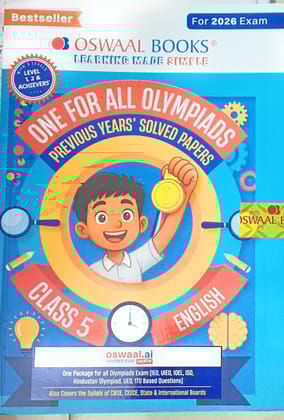 Oswaal One For All Olympiads Previous year Solved Paper English Class 5 Exam 13 August 2026 [Paperback] [Oct 30, 2024] Oswaal