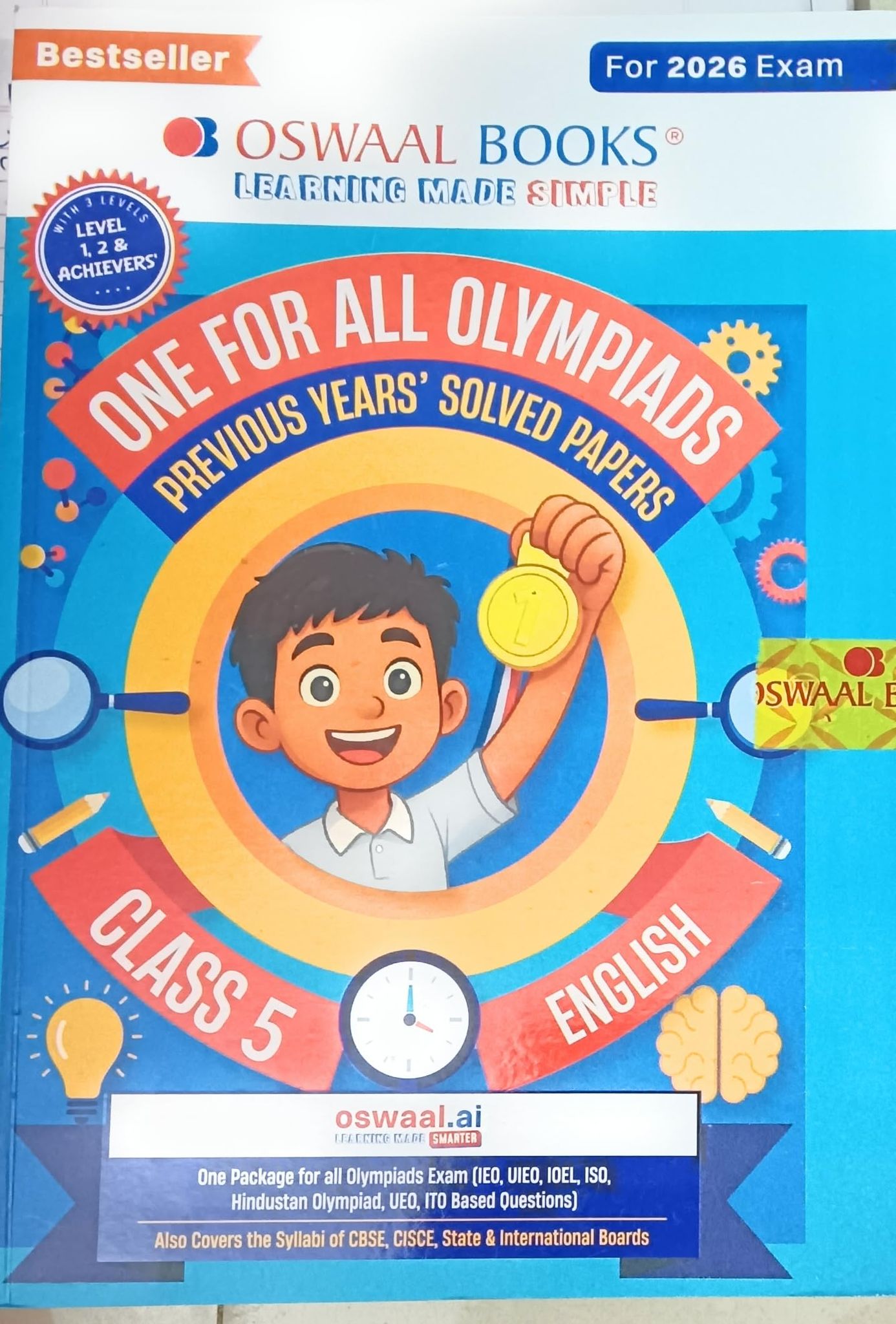 Oswaal One For All Olympiads Previous year Solved Paper English Class 5 Exam 13 August 2026 [Paperback] [Oct 30, 2024] Oswaal