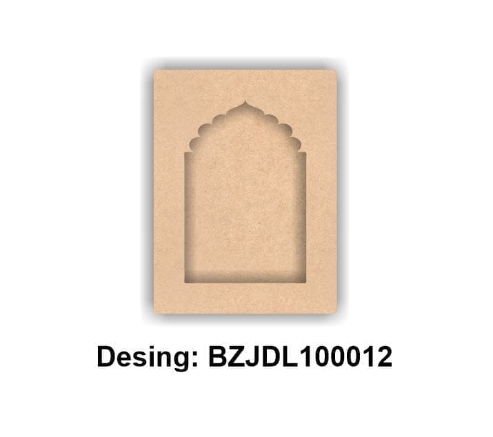 Brand Zero Plain MDF Diy Jharokha Bases Double Layer -  Design BZJDL10012 - Select Your Preference Of Size & Thickness