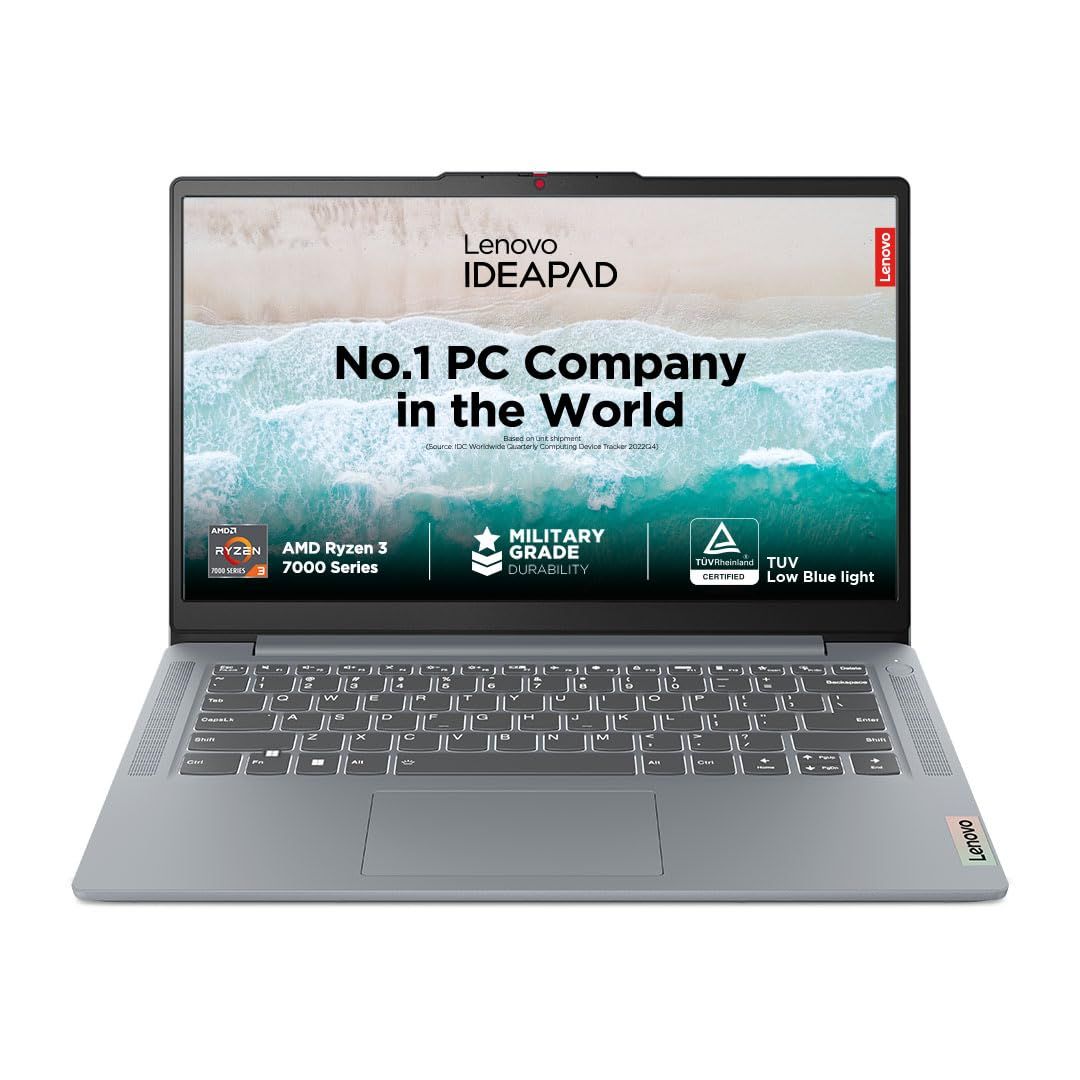 Lenovo IdeaPad Slim 3 Ryzen 3 7320U 15.6" (39.6cm) FHD Thin and Light Laptop (8GB RAM/512GB SSD/Integrated AMD Radeon 610M Graphics/Windows 11/MS Office 2021/Grey/1.6Kg), 82XQ00H7IN Lenovo IdeaPad Slim 3 Ryzen 3 7320U 15.6" (39.6cm) FHD Thin and Light La
