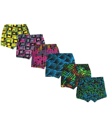 Pack of 6 Sleazy Cotton Boys Boxers ( Multicolor )