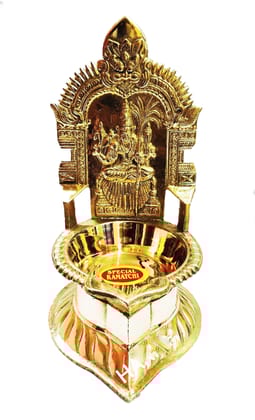 NAAYAGI - PURE BRASS KAMAKSHI DIYA / kamakshi VILAKKU / DEEPAM - 7 INCH High