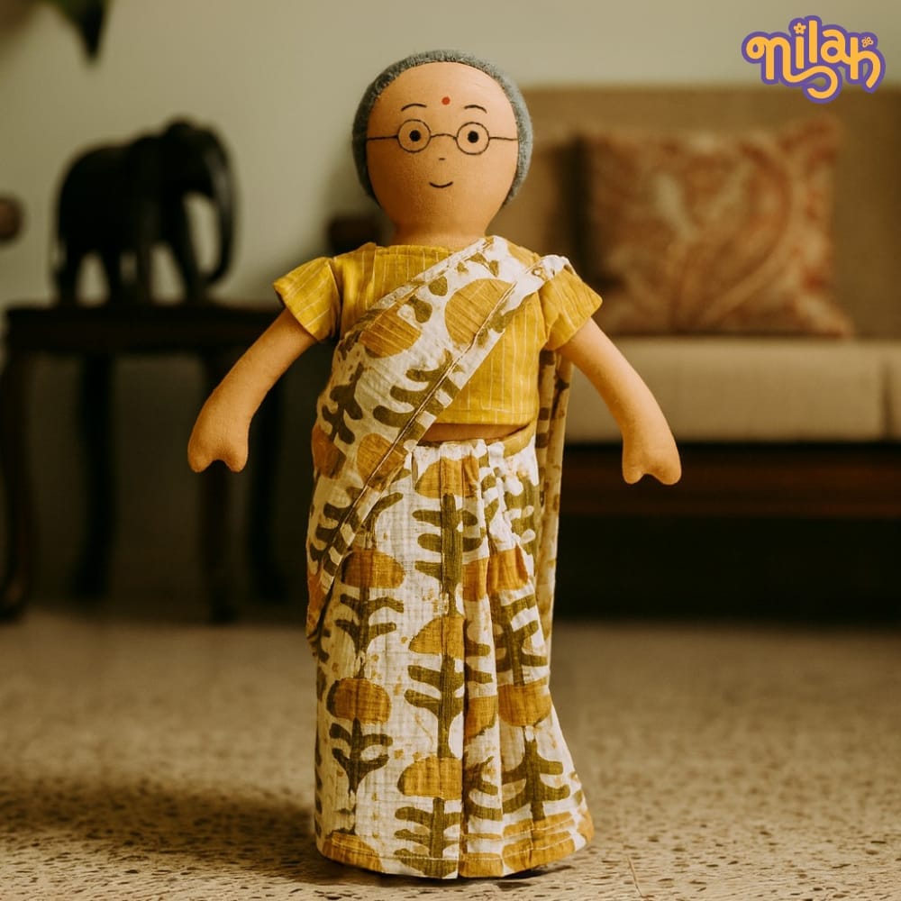 Nilah's Paati in Yellow Saree