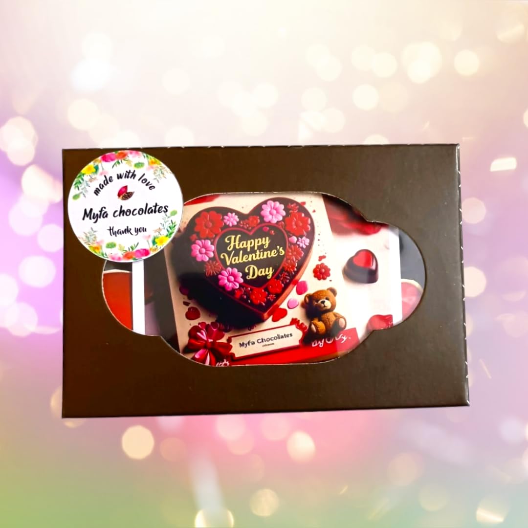 Myfa Chocolates Love Bites | Birthday, Anniversary, Valentine's Day Cute Chocolate Gift Box | 6 Pcs per Box