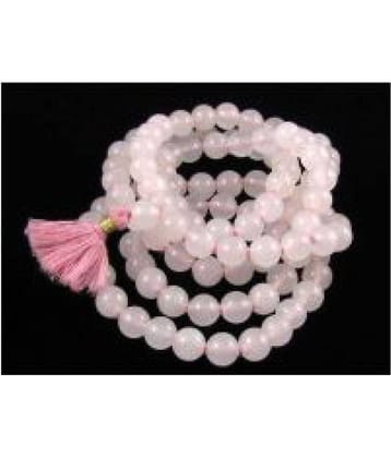 Yuvi Shoppe Rose quartz stone power mala for love and strength.