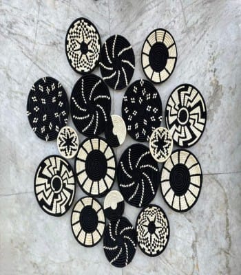 The Handwoven Sabai Grass Wall Plate Combo Set The Handwoven Sabai Grass Wall Plate Combo Set