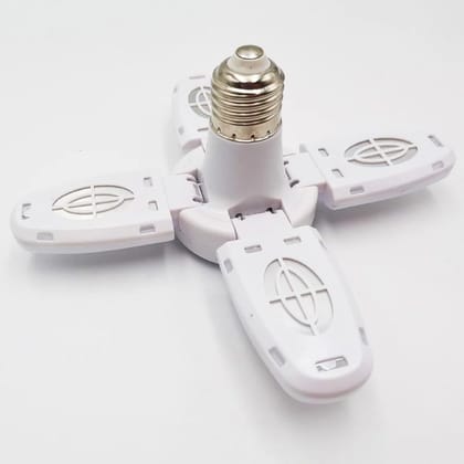 Foldable LED Fan Blade Bulb 28W  Adjustable Multi-Wing High Brightness Ceiling Light (1 Pc)