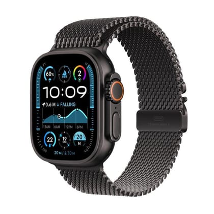 Apple Watch Ultra 2 GPS + Cellular 49mm Black Titanium Case Black Milanese Loop