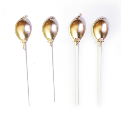 Champagne Gold Balloon Shaped Candles - 4PC Champagne Gold Balloon Shaped Candles - 4PC