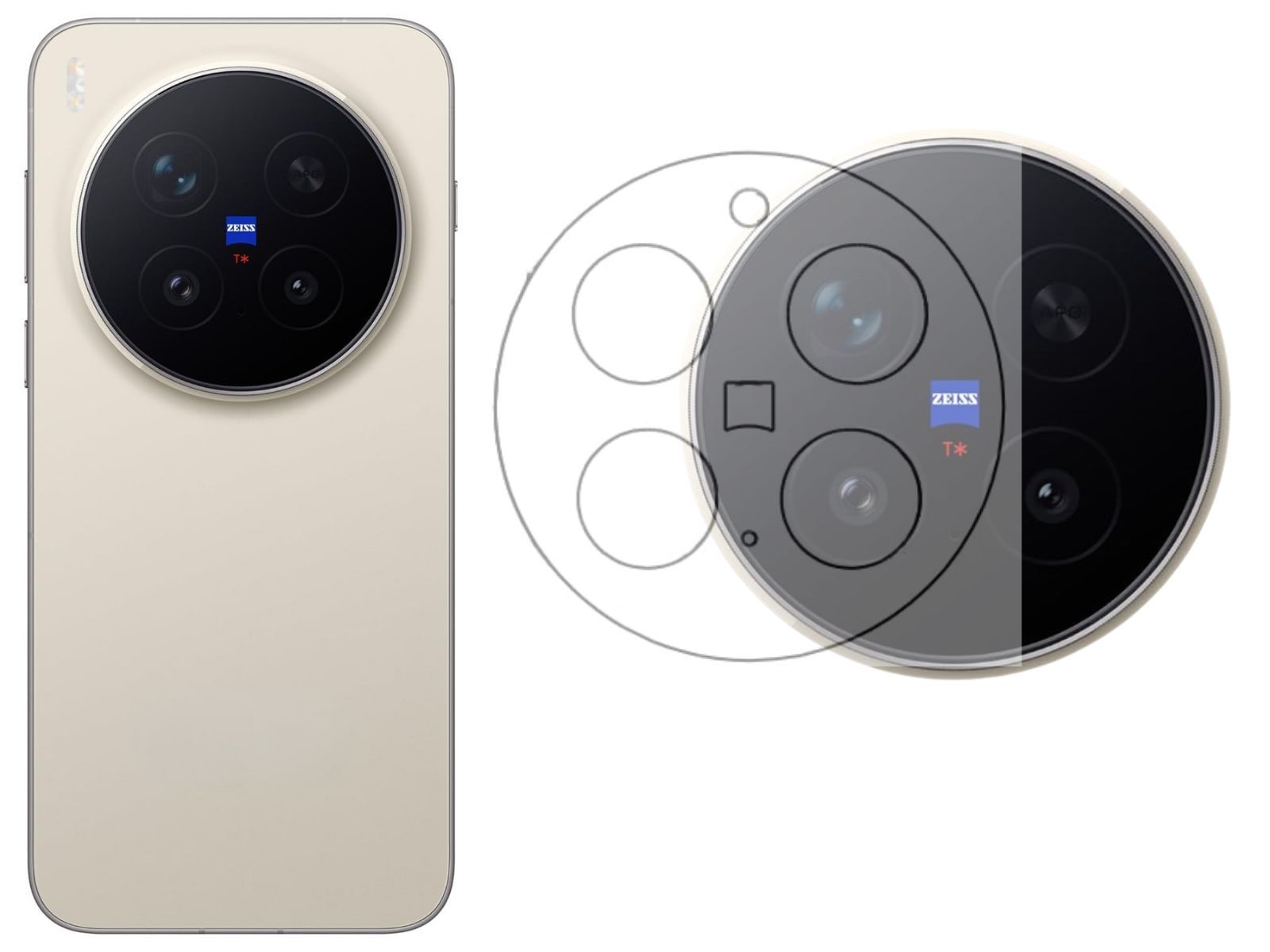 ISAAK Back Camera Lens Protector compatible for Vivo X300 Pro 5G (Pack of 1)