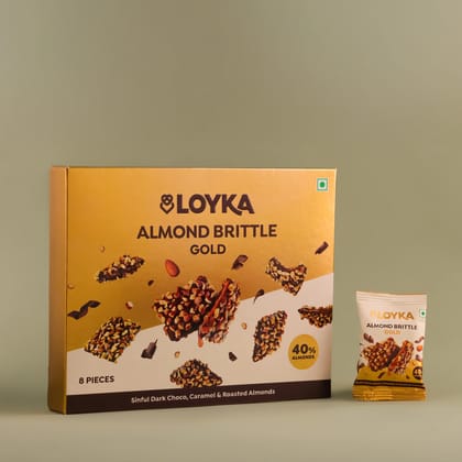 Loyka Almond Brittle (7 Pieces) | Premium Chocolate Coated Almonds | Gift Box