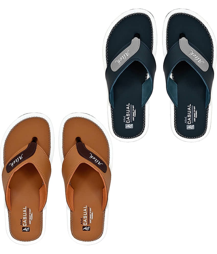 Altek Navy Men's Thong Flip Flop