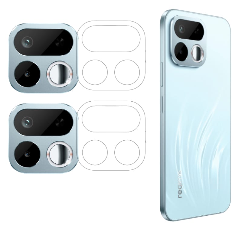 ISAAK Back Camera Lens Protector compatible for Realme 16T 5G (Pack of 2)