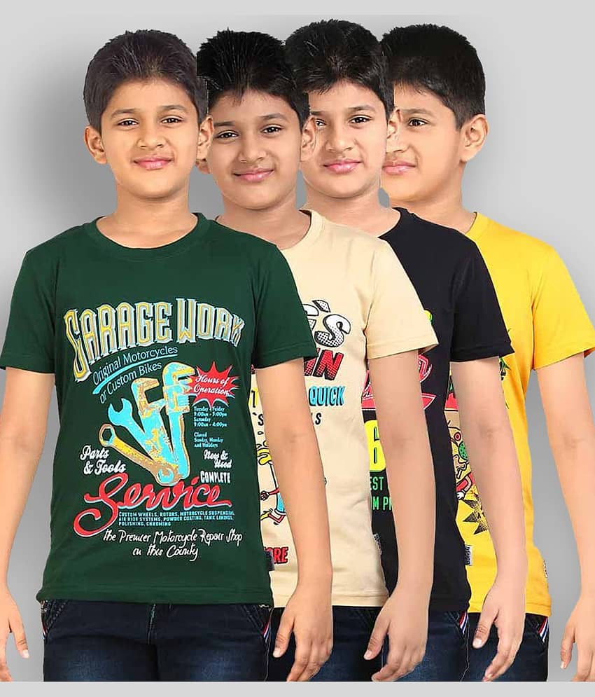 Dongli Pack of 1 Boys Cotton T-Shirt ( Multicolor )