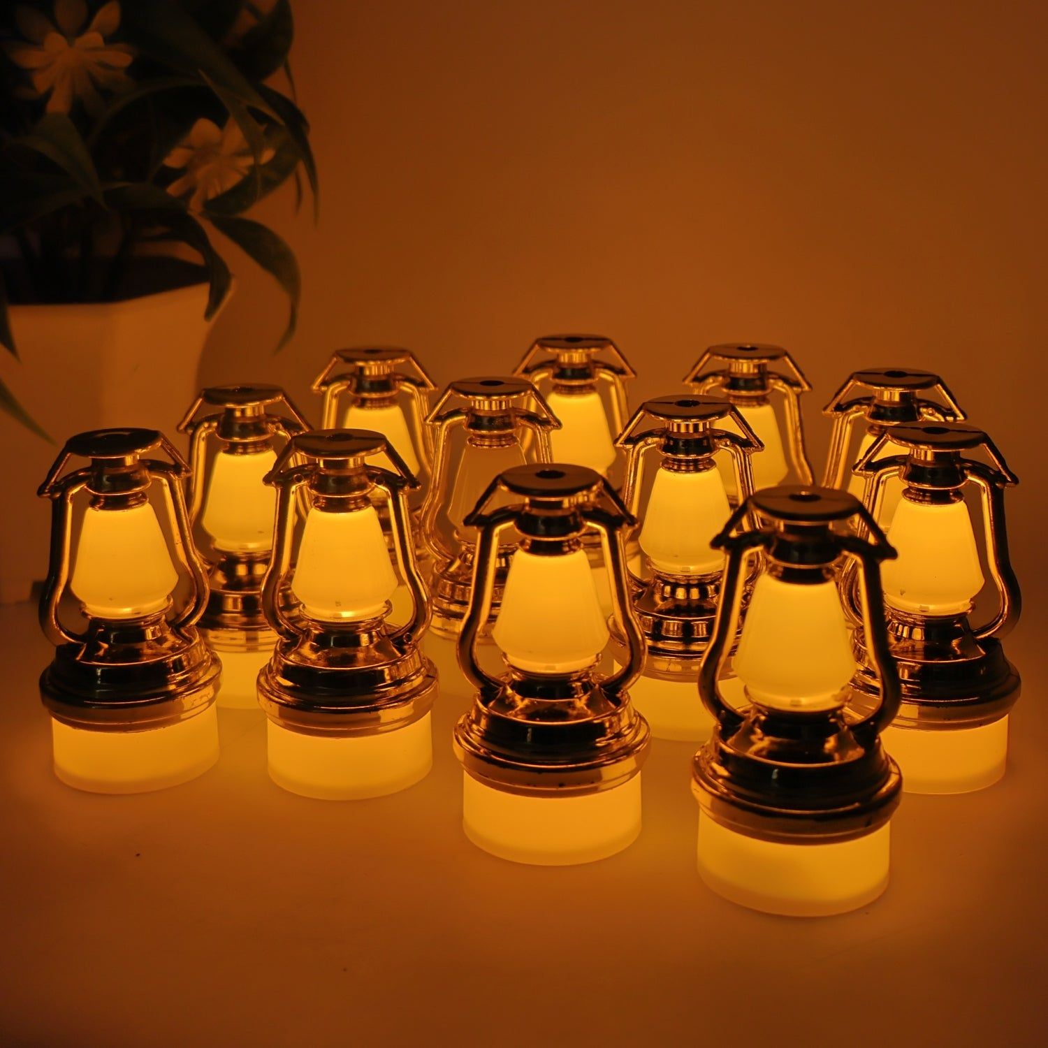 Decorative Vintage Lantern Style Flameless LED Candles (12 Pc)