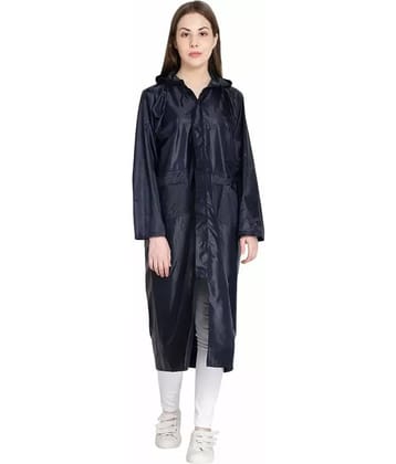 PARYAG HOSIERY Polyester Long Raincoat - Blue