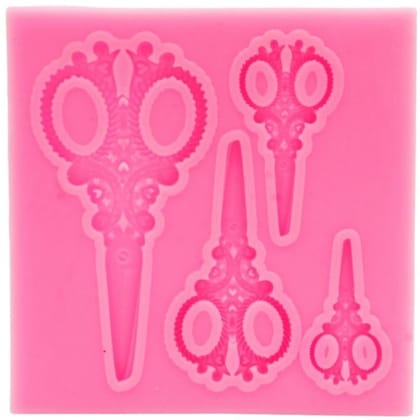Silicon Mould - Antique Scissors Of Four Sizes Design 25