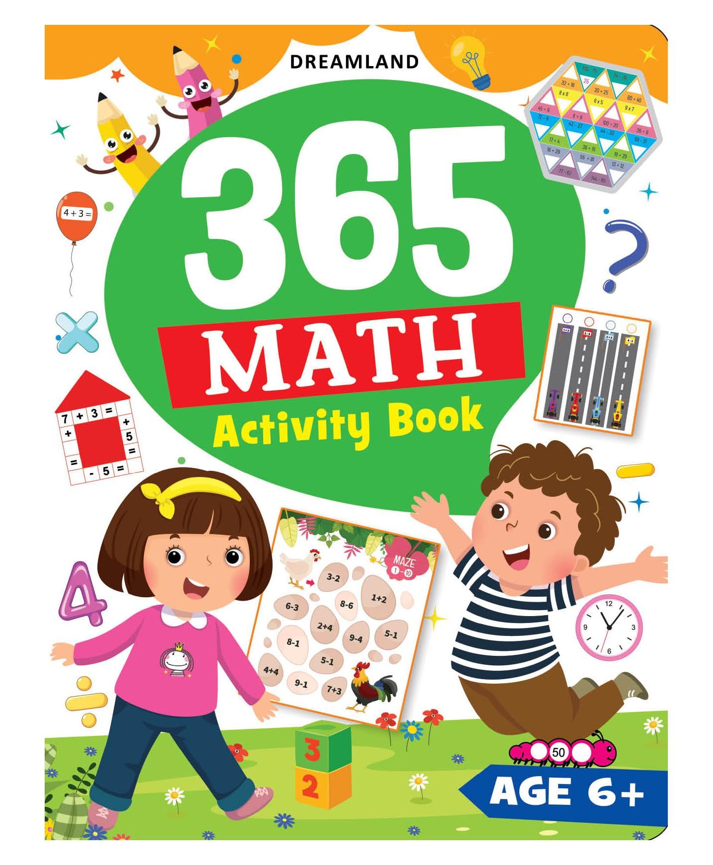 365 Maths Activity Book for Kids Age 6-8 years With Interactive Activities and Math Exercises for Children [Paperback] Dreamland Publications