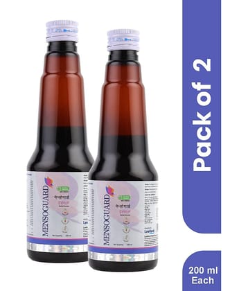 Leeford Mensoguard Syrup, Relieves cramps, regulates flow & reduces irregularities, 200ml Pack of 2