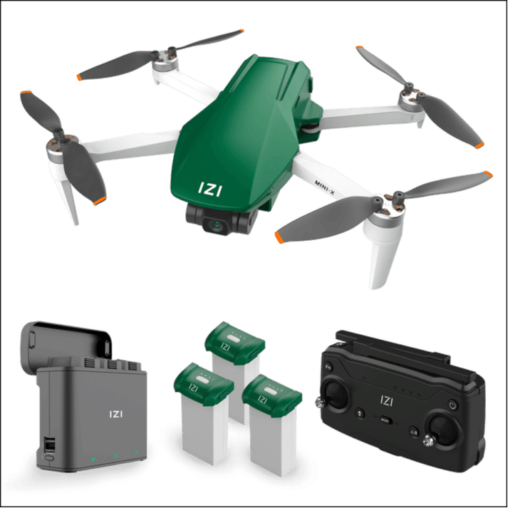 IZI Mini X Nano Fly More 4K Combo Drone – UHD 20MP, 93-min Flight, GPS