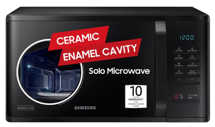 Samsung 23 L Solo Microwave Oven (MS23A3513AK/TL, Black, Auto Cook Programs, Child Safety Lock, Memory Feature, Deodorization, Ceramic Enamel Cavity with 10 year warranty) Samsung 23 L Solo Microwave Oven (MS23A3513AK/TL, Black, Auto Cook Programs, Child
