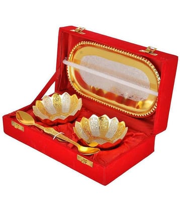 Indicraftsvilla Brass Gold/Silver Plated Gift Item Gold - Pack of 1