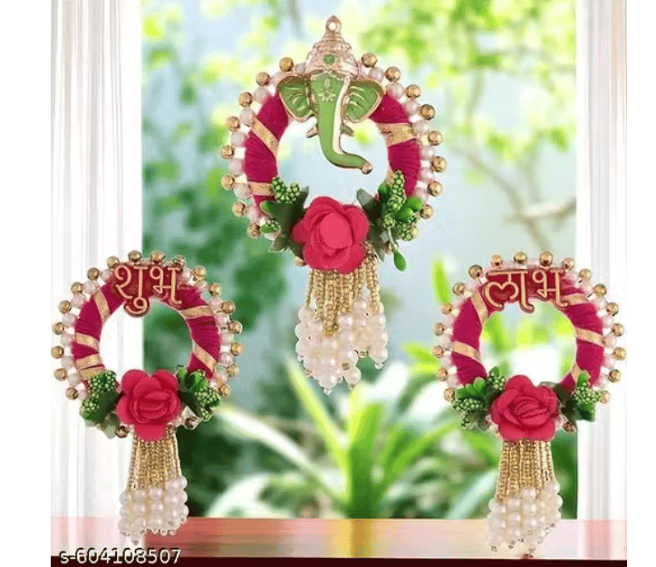 BUY 1 GET 1 FREE AHH Subh Labh Door Hanging - Handcrafted Diwali Home Decor