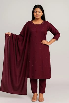 Authentic Jaipuri Cotton Flex Kurti Pant Dupatta Set