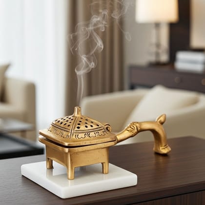 Brass Bakhoor Dani , Dhuna, Loban Dan, Smoke Burner (BSMAS1502 A)