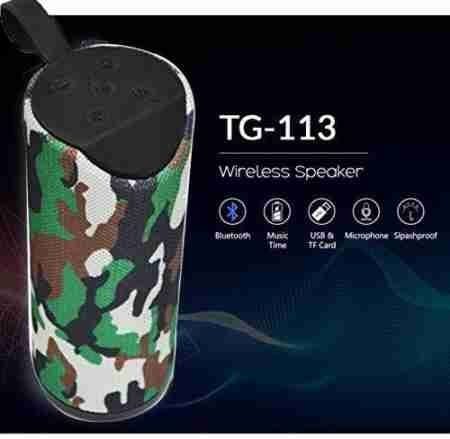 Rugged Wireless Bluetooth Speaker with 6000mAh Battery, AUX or USB or TF Support, and Durable Water-Resistant Design Navy