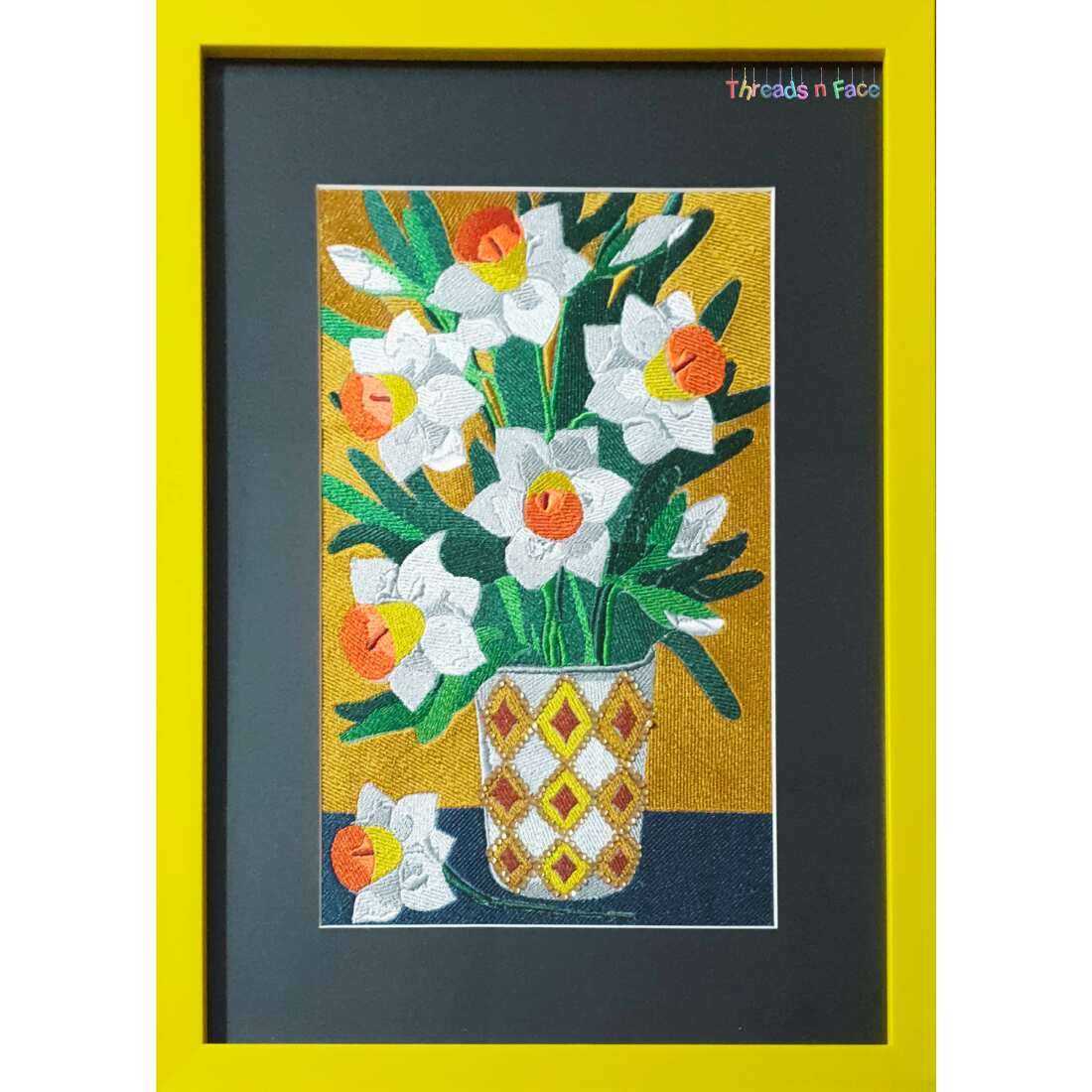 Yellow Flowers with Yellow Flower Pot