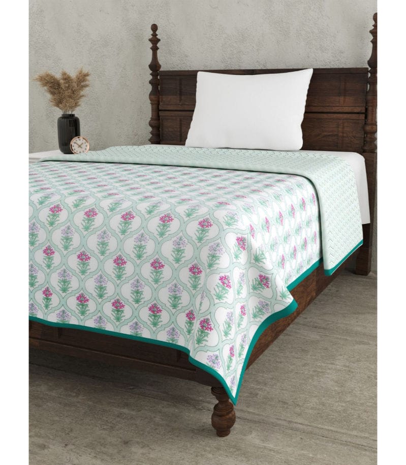 Darbar Jaal Comfort Dohar Pure Cotton Reversible Single Bed AC Blanket
