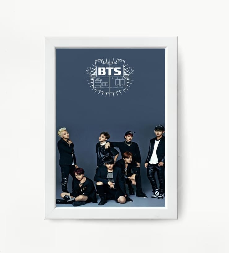 NOKKES Bts Army Bangtan Boy V suga J-Hope Jungkook Jin Jimin Rm 5X7 Inch Size Photo Frame Photo Home Office_EQW295