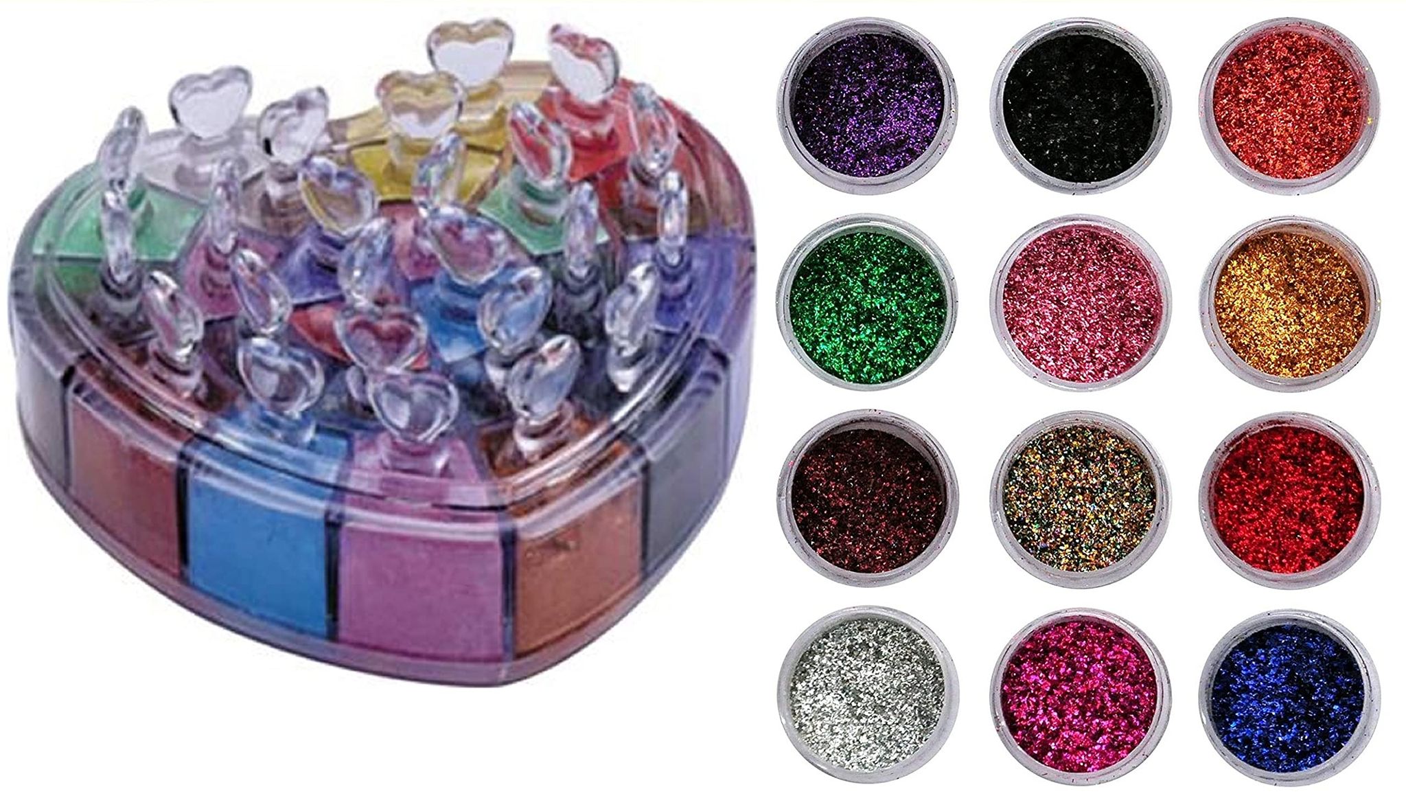 Elecsera Multicolor Shining Eye shadow Shimmer/Glitter Powder 36 Pcs (Multicolor)