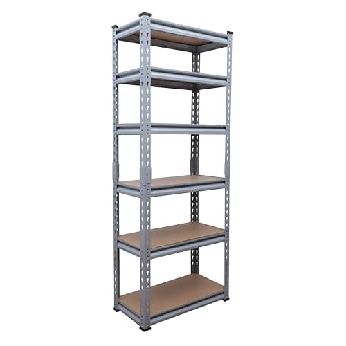 BonKaso Adjustable 6-Shelf Metal Storage Rack 4