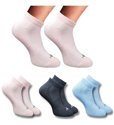 3-Pair Set Unisex Casual Cotton Printed Low Cut Socks (Multicolor)