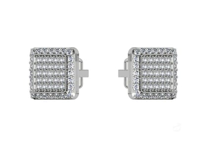 Square Halo Studded Cufflinks for Him