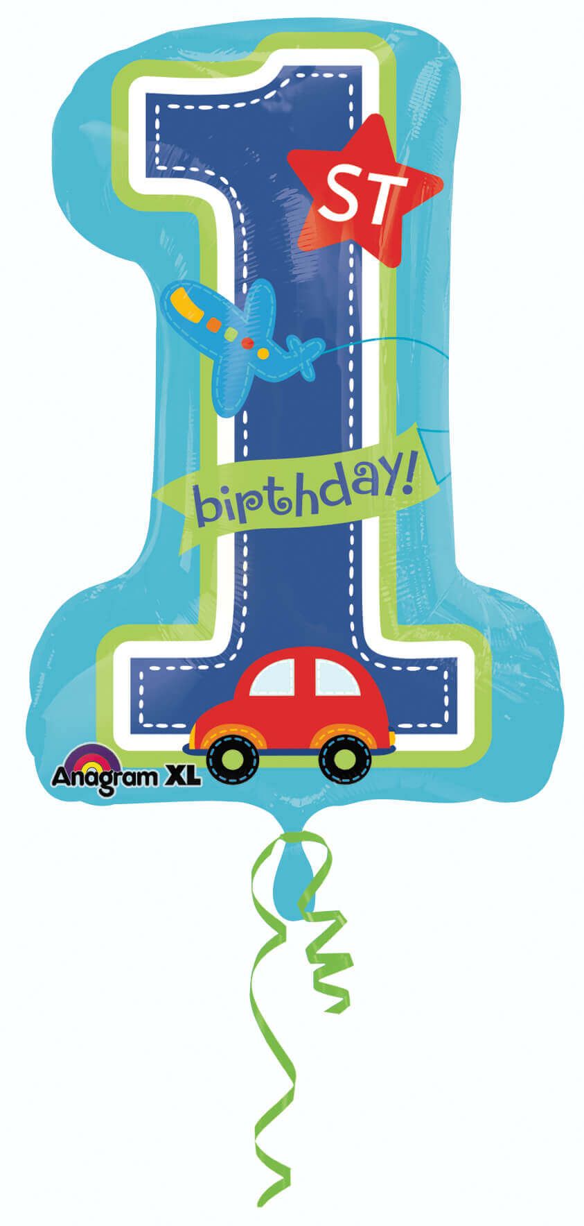 Wanna Party All Aboard 1st Birthday Boy 28" P30