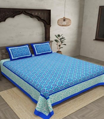 Floral Double Bedsheet With 2 Pillow Covers Floral Double Bedsheet With 2 Pillow Covers