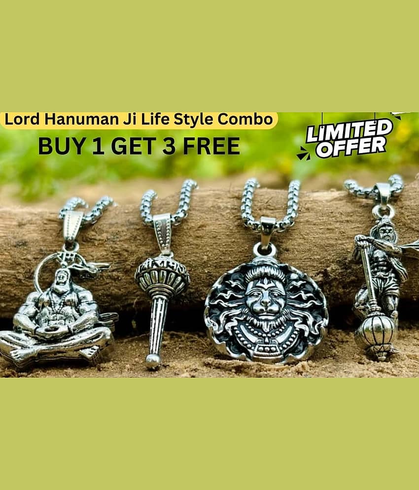 DvR ClicK Hanuman Gada Hanuman Ji Locket ( Pack of 4 )