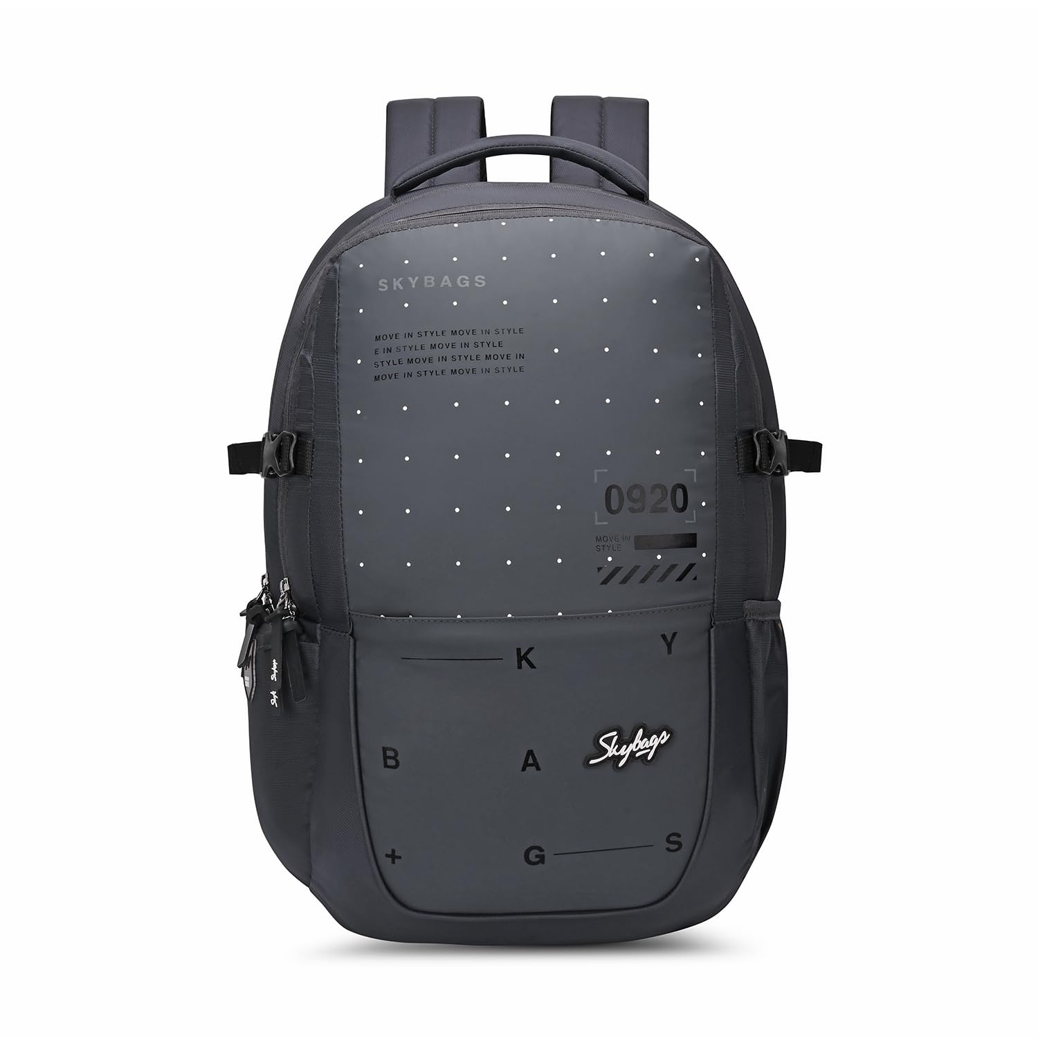 Nextra 30L Laptop Backpack, 3 Compartments, Stylish, Grey