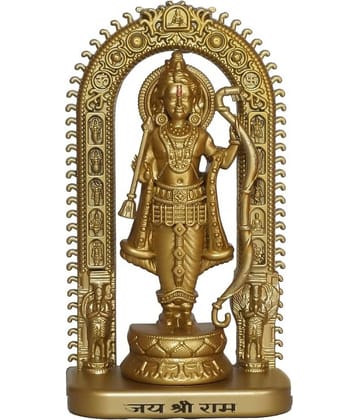 AFTERSTITCH Shree Ram lala idol golden for temple home office decor lord God Figurines 16.5 cm  (Pack of 1)