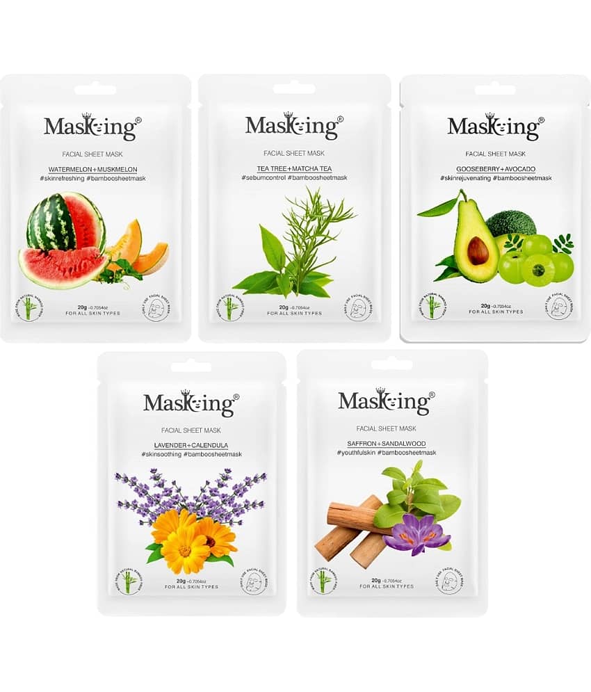 Masking - Radiant Glow Sheet Mask for All Skin Type ( Pack of 5 )