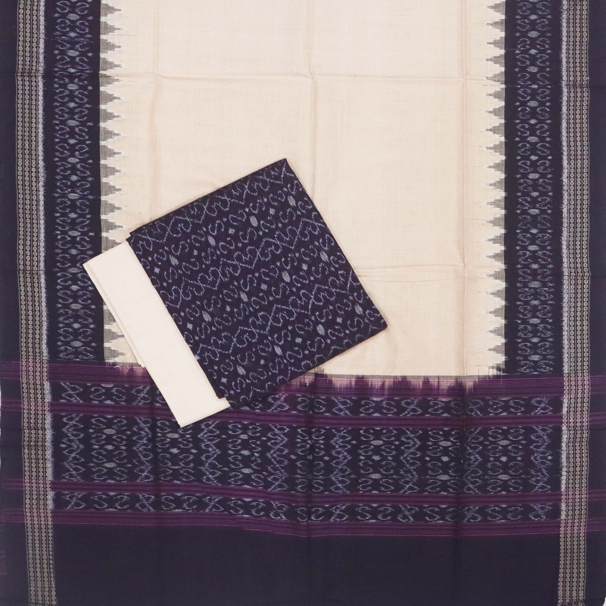 Sambalpuri Cotton Dress Set(Deep Brown )